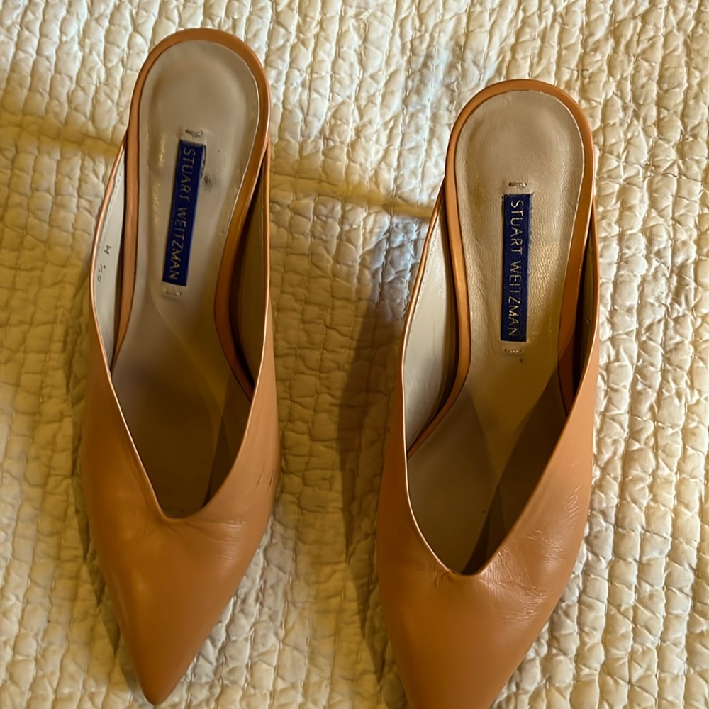 Stuart Weitzman pointed toe mules